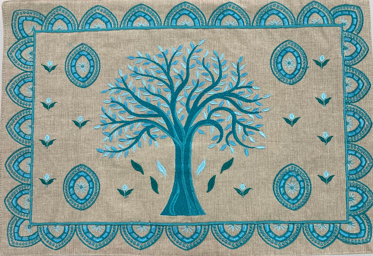 Tree of Life Placemats/Turquoise