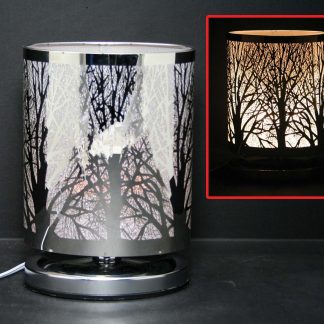 Oval Silver Forest Touch Lamps